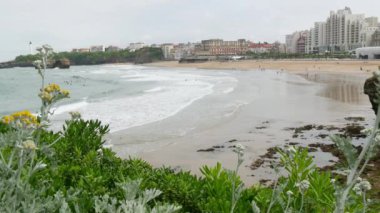 Biarritz Beach Fransa görünümü