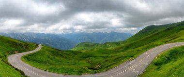 Fransızca Pyrenees Aubisque geçişte Panoraması