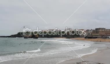 Biarritz Beach Fransa görünümü