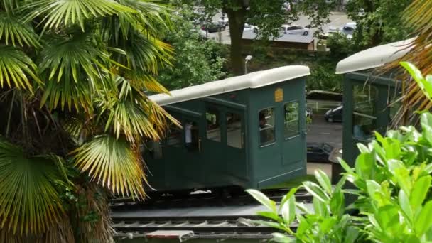 Pau França Junho 2018 Funicular Cidade Pau — Vídeo de Stock