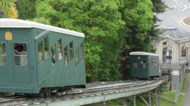 Pau, Fransa - 20 Haziran 2018, füniküler Pau şehir