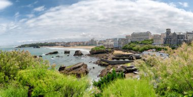 Biarritz Beach Atlantik Okyanusu, Fransa tarafından bir görünüm