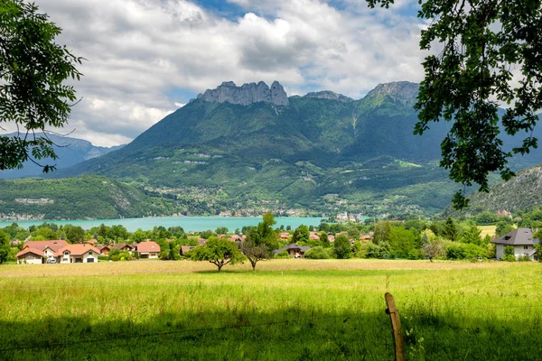 Vista Del Lago Annecy Los Alpes Franceses — Foto de Stock