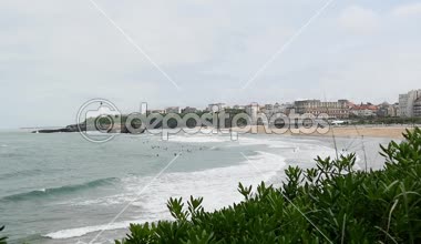 Biarritz Beach Fransa görünümü