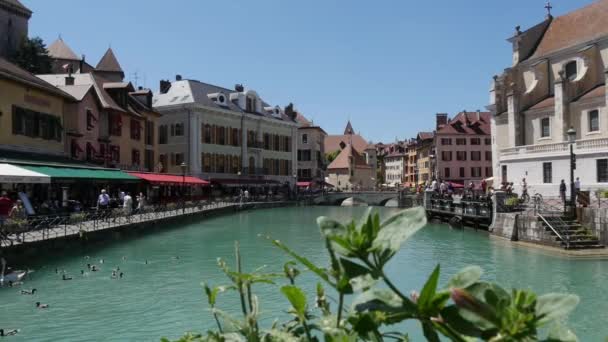 Ανεσί Γαλλία Ιουλίου 2018 Θέα Παλιά Πόλη Annecy Γαλλία — Αρχείο Βίντεο