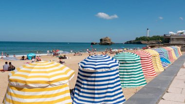 Biarritz Beach Atlantik Okyanusu, Fransa tarafından bir görünüm