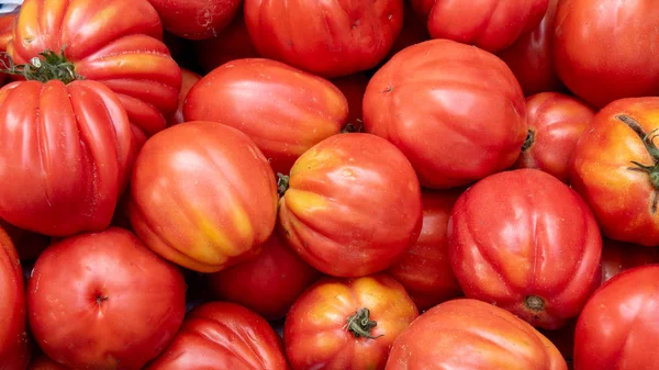 Hoop Van Biologische Tomaten Markt — Stockfoto