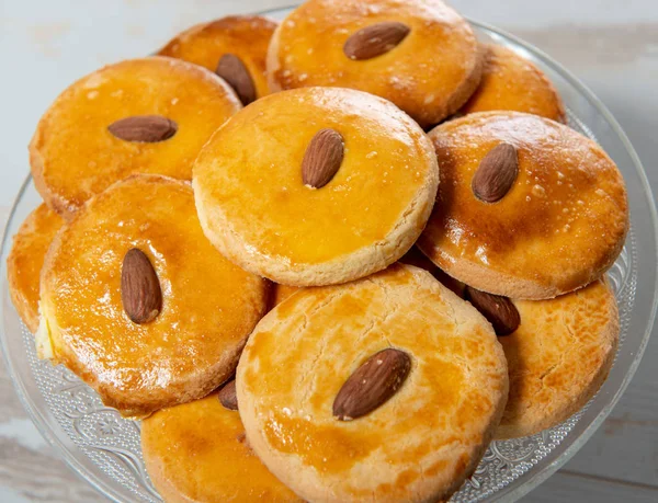 Small Homemade Cakes Almonds — Stock Photo, Image