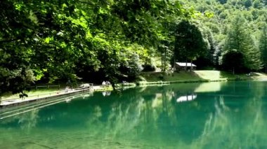 Panoraması etang de Bethmale, Fransız Pirene Dağları