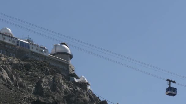 Pic Midi Bigorre Pireneusokban Kötélpálya — Stock videók