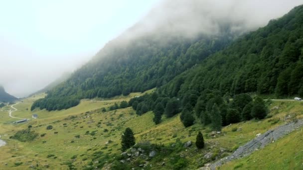 Small River Mountains Pyrenees — Stock Video