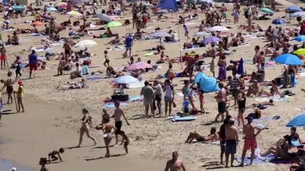 Biarritz França Julho 2018 Panorama Praia Cidade Biarritz França — Vídeo de Stock