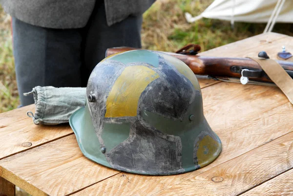 Helm Jerman Dari Perang Dunia Pertama 1918 — Stok Foto