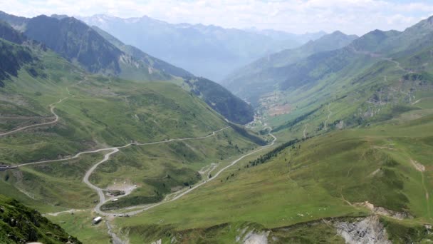 View Col Tourmalet Pyrenees Mountains — Stock Video