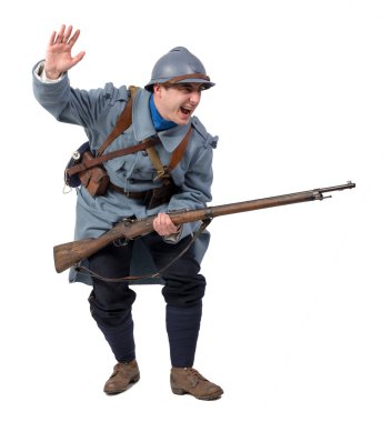 Fransız askeri 1914 1918 krizi, beyaz arka plan üzerinde 11 Kasım
