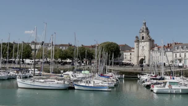 Vista Sul Porto Rochelle Francia — Video Stock