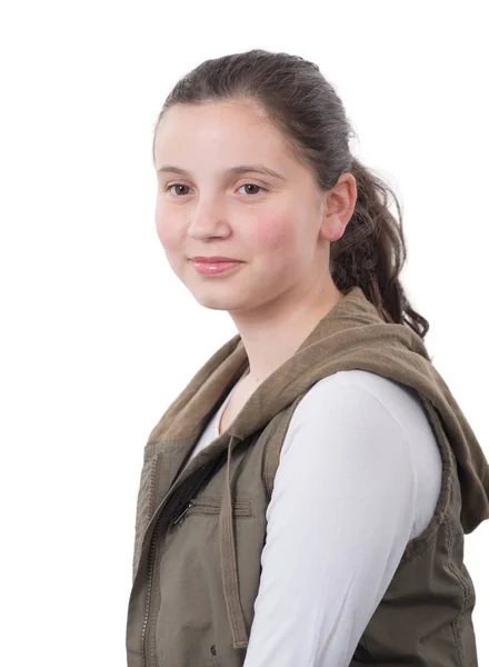 Retrato Una Joven Adolescente Sonriente — Foto de Stock