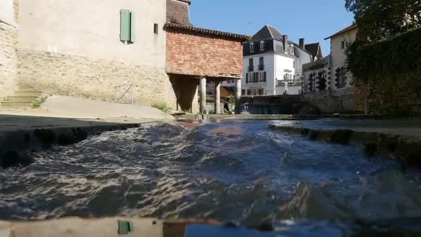 Uitzicht Rivier Saleys Salies Bearn Frankrijk — Stockvideo