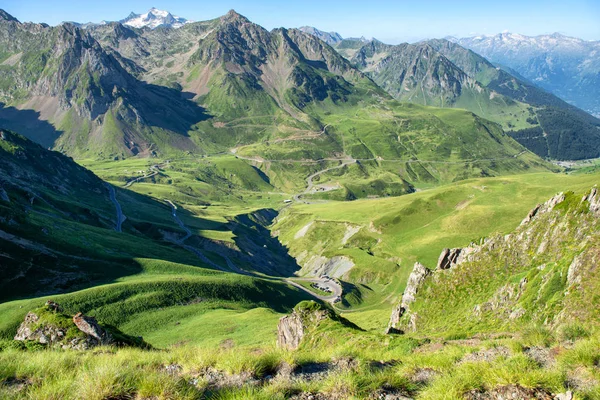 Panorama Col Tourmalet Nas Montanhas Dos Pirinéus — Fotografia de Stock