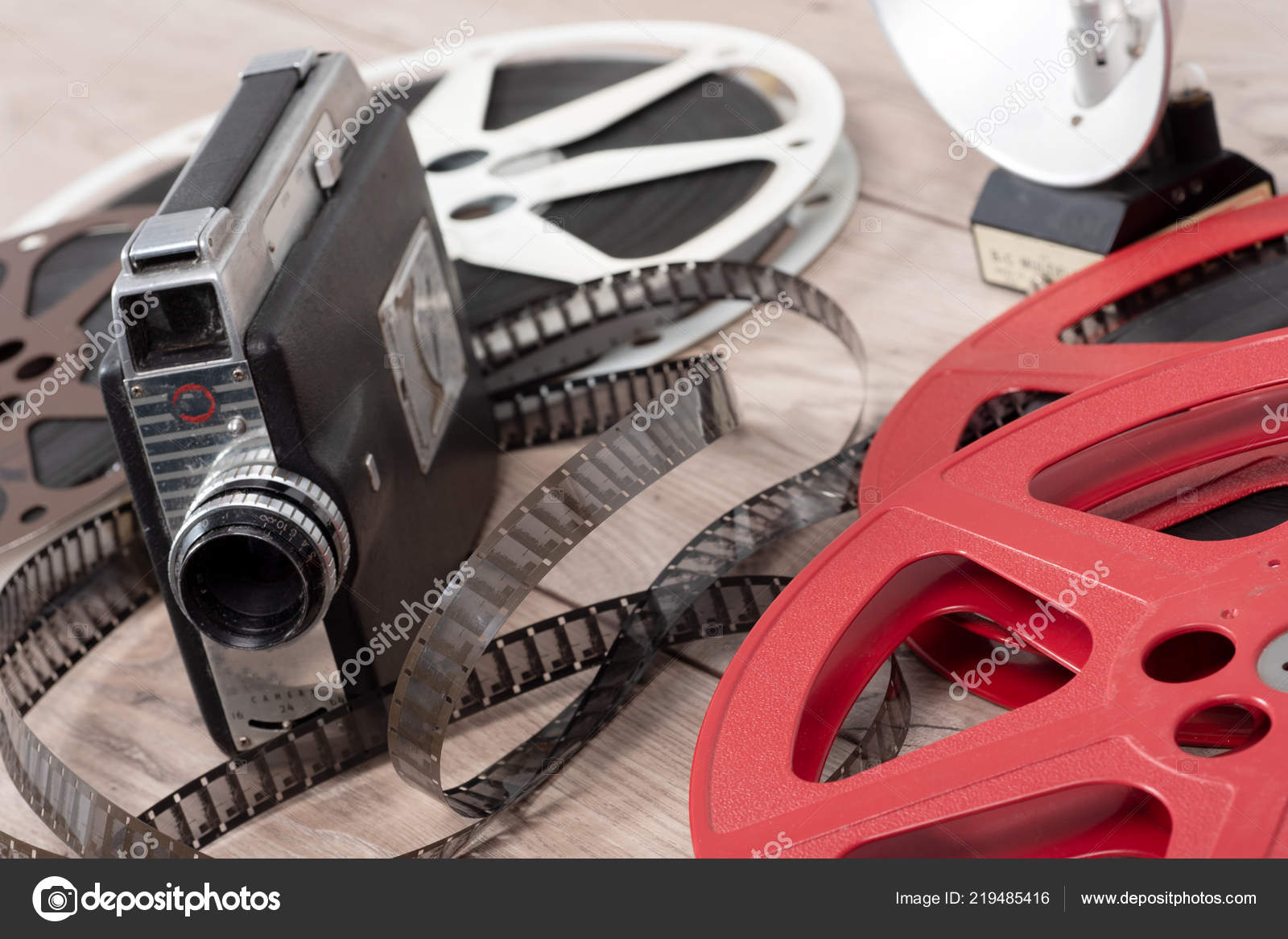 Old Movie Camera 16Mm Reels Films Stock Photo by ©philipimage 219485416