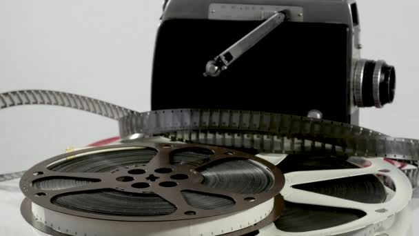 Eski Film Kamera Makaraları Filmleri Ile 16Mm — Stok video