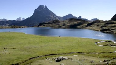 Pic Du Midi Ossau, Fransa, Pyrenees görünümünü