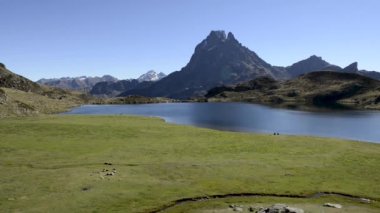 Pic Du Midi Ossau, Fransa, Pyrenees görünümünü