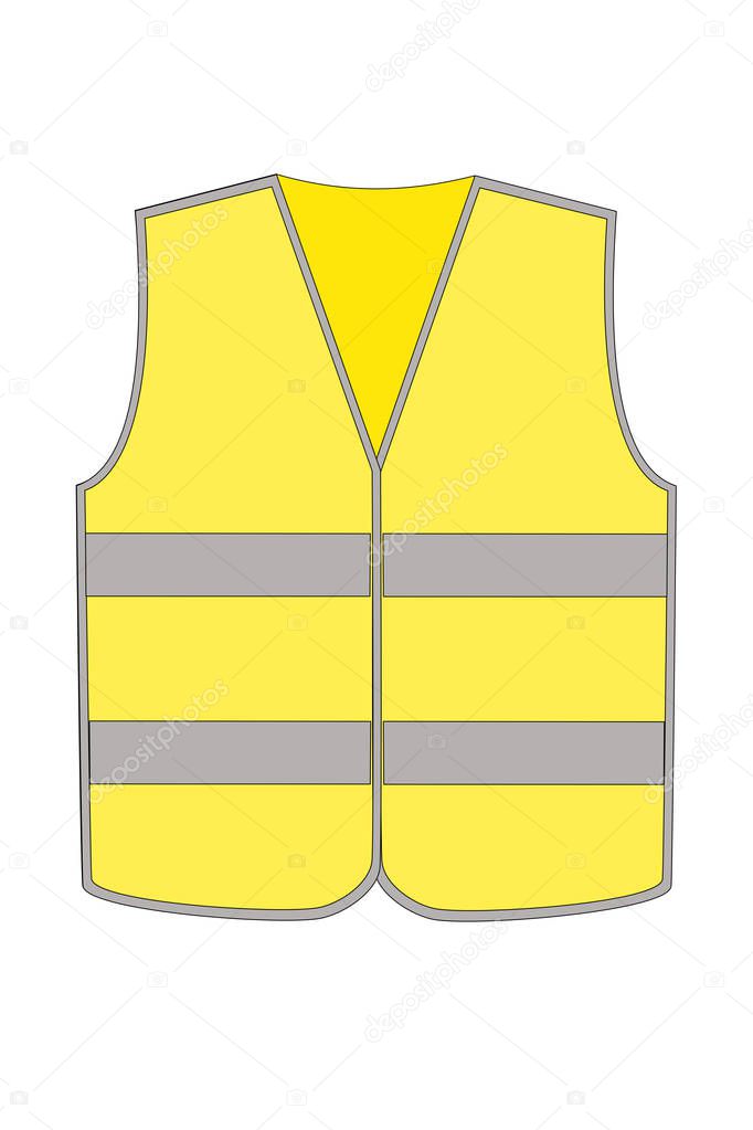 a yellow safety vest for the road