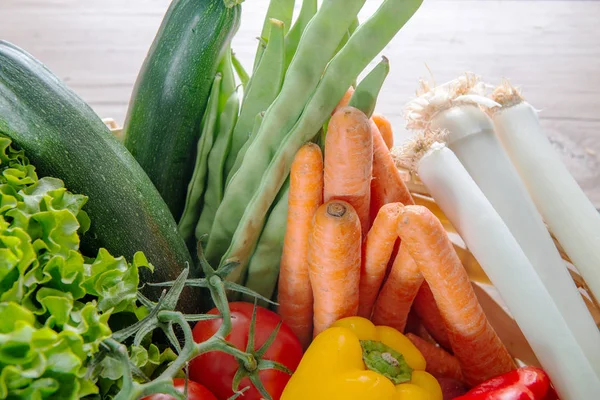 Les Légumes Saison Tomates Poivrons Carottes Autres — Photo