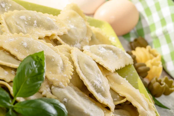 Traditional Italian Ravioli Filled Cheese Spinach — Stock Photo, Image