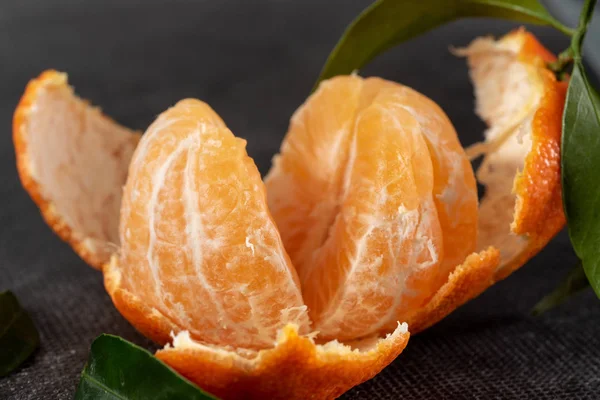 Zbliżenie Pyszne Tangerine — Zdjęcie stockowe