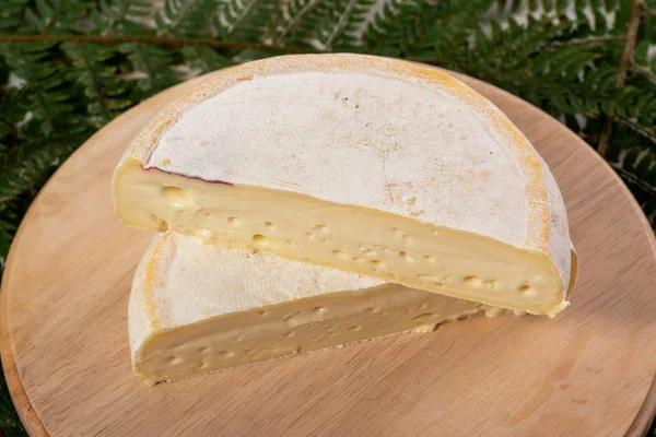 Eine Nahaufnahme Von Französischem Käse Reblochon Savoie Produkt — Stockfoto