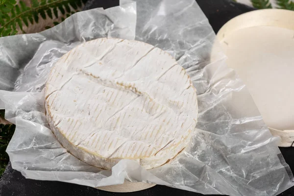 Camembert Sajt Hagyományos Normandiai Francia Egy Tejtermék — Stock Fotó