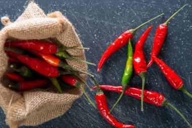 bir sayfa üzerinde kırmızı pul biber