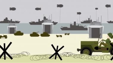 Fransa'da açılış kumsallarında 1944 askeri jeep