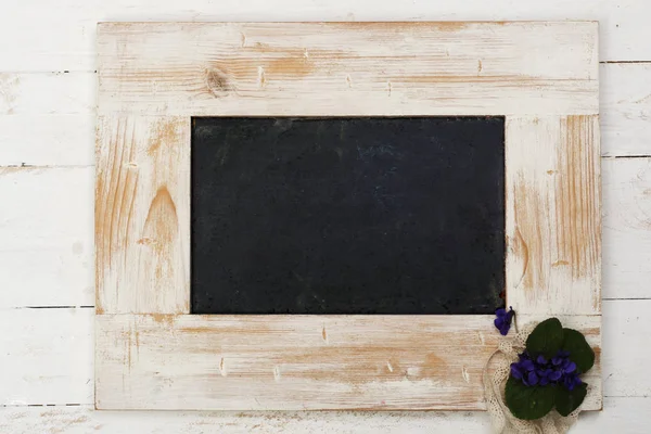 Pizarra Escuela Con Marco Madera Pintado Blanco — Foto de Stock