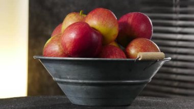 Güzel organik Kırmızı elma iplik, yakın çekim