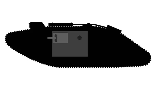 Light Battle Tank First World War — Stock Vector