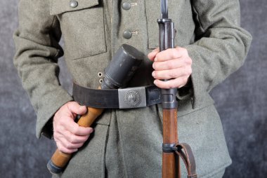 kemer ve ceket ikinci worl Alman asker tüfeği