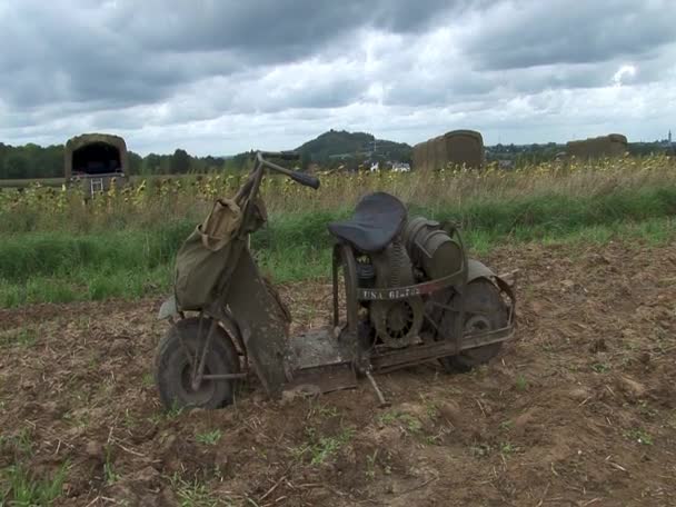 Espectáculo Para Recreación Ww2 Vehículos Militares Estadounidenses — Vídeos de Stock