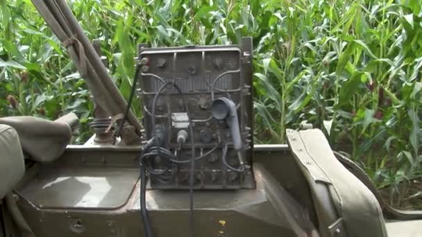 Details Voor Militaire Ww2 Jeep — Stockvideo