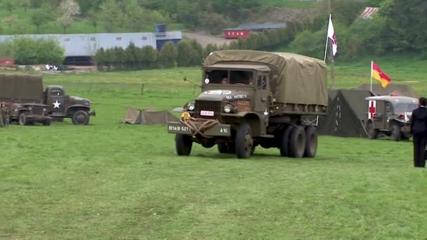 Cckw Militare Americano Guerra Mondiale Due Camion — Video Stock