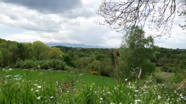 vue sur la campagne française, au sud-ouest de la France au printemps 