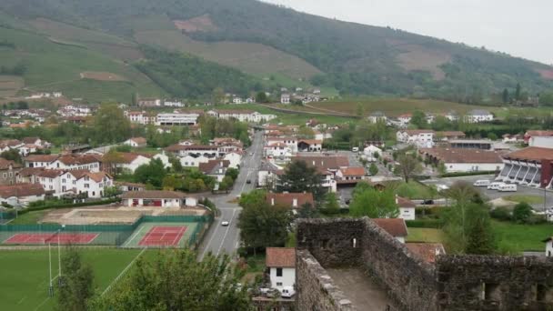 Fransa Nın Güneyinde Pays Bask Saint Jean Pied Port Manzara — Stok video