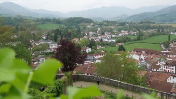 Landscape Pays Basque Saint Jean Pied Port South France — Stock Video