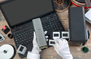 el fotoğrafçıtasarruf için film slayt sayısallaştırmak