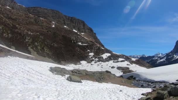 Pohled Pic Midi Ossau Francouzských Pyreneji Jarní Období — Stock video