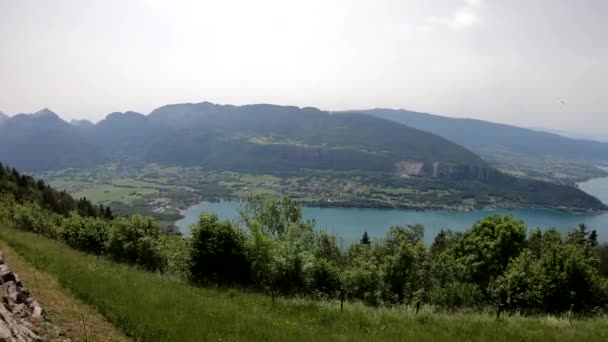 Kilátás Annecy Francia Alpok — Stock videók