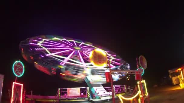 Paseo Rápido Emoción Noche — Vídeos de Stock