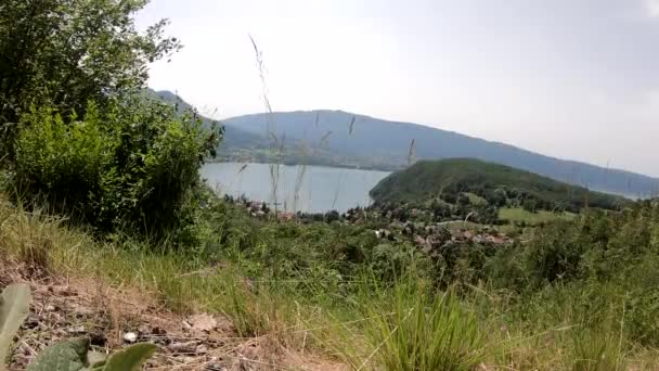 Blick Auf Den See Von Annecy Französische Alpen — Stockvideo